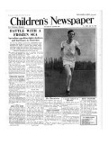Roger Bannister  Front Page of 'The Children's Newspaper'  1954