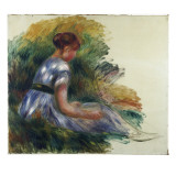 Alice Gamby in the Garden  Young Girl Sitting in the Grass  1891