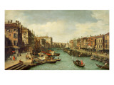 The Grand Canal Near the Rialto Bridge  Venice  C1730