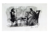 Rossetti Being Sketched by Elizabeth Siddal  September 1853