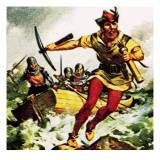 William Tell  the Swiss Patriot  Jumping from a Boat on Lake Lucerne