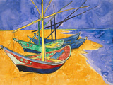 Fishing Boats on the Beach at Saintes-Maries-De-La-Mer