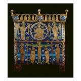 Reliquary Casket  Decorated with Enamel Plaques Depicting the Crucifixion
