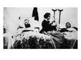 Nurse Attending Wounded Soldiers in Hospital  Nashville  Tennessee