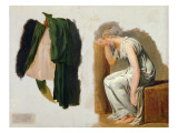 A Green Toga and Camille  Study for 'The Oath of the Horatii'