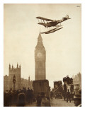 Alan Cobham Coming in to Land on the Thames at Westminster  London  1926