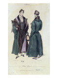 French Fashion Plate of a Pelisse Russe  1830