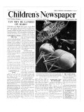 Can Man Be Landed on Mars  Front Page of 'The Children's Newspaper'  October 1951