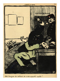 A Policeman Hits a Man with a Bottle in a Police Station