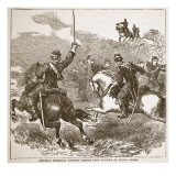 General Sheridan Turning Defeat into Victory at Cedar Creek  from a Book Pub 1896