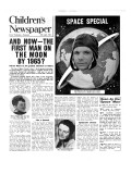 First Man on the Moon by 1965  Front Page of 'The Children's Newspaper'  1961
