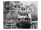 The 'Okahumkee' Steamer Taking on Wood Fuel in Florida  C1895