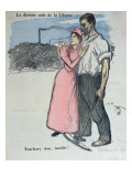 Marianne with a Worker  Illustration from 'Le Chambard Socialiste' 1891