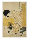 A Mother Dozing While Her Child Topples a Fish Bowl
