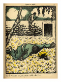 A Peasant Shoots a Tramp Caught Stealing Plums from His Tree
