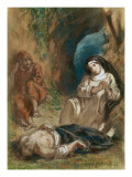 Lelia in the Cave  from 'Lelia' by George Sand