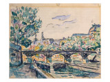 Bank of the Seine Near the Pont Des Arts  with a View of the Louvre