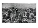 Queen Victoria Landing at Loch Muick  after the Painting of 1850