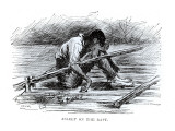 Asleep on the Raft  Illustration from 'The Adventures of Huckleberry Finn'  by Mark Twain