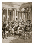The Groans of the Britons'  Illustration from 'The History of the Nation'