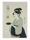 A Half Length Portrait of Naniwaya Okita  Depicting the Famous Teahouse