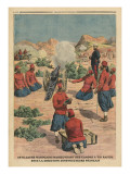 Moroccan Artillerymen Using Cannons under the Command of French Instructors