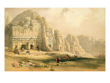 Petra  March 8th 1839  Plate 96 from Volume Iii of 'The Holy Land'  Engraved by Louis Haghe