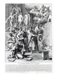 Allegory of a Design Studio  Engraved by Nicolas Dorigny