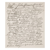 Signatures to the Declaration of Independence  1776