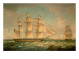 Merchantmen in a Stiff Breeze Off the Cliffs of Dover