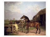 Bay Ascham'  a Stallion Led Through a Gate to a Mare  1804