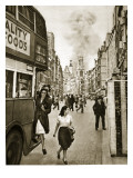 A V-1 Flying Bomb Lands in a Street Off Drury Lane  1944