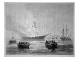 The Burning of the British Customs Schooner 'Gaspee' by American Patriots on 9th June 1772