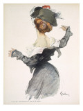 Cartoon of a Woman Performing a Hurried Striptease During the First World War