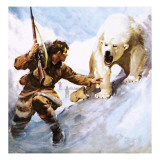 Vilhjalmar Stefansson Being Attacked by a Polar Bear