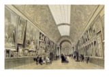 View of the Great Gallery at the Louvre  C1850-70