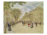 The Pavillon De Hanovre and the Boulevard Des Italiens  Paris  after 1870