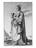 St Barbara  Etched by Wenceslaus Hollar  1647