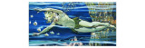 Boy Swimming  Illustration from 'The Water Babies' by Charles Kingsley