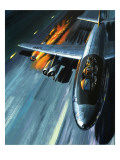 Nightmare in a Blazing Bomber  Illustration from 'Men and Machines'  1970