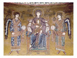 The Virgin and Child Enthroned Between Two Angels  from the Apse