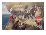 Neptune on Board the 'Newcastle' Crossing the Line  1859