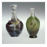 Marqueterie Sur Verre and Engraved Vase C1900