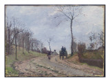 Carriage on a Country Road  Winter  Outskirts of Louveciennes  1872