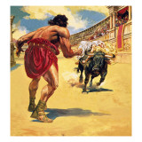 A Christian Girl Tied to the Back of a Bull