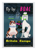 Poster Advertising British Overseas Airways  C1962