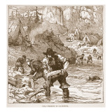 Gold Washing in California  from a Book Pub 1896