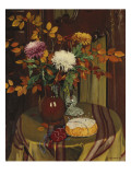 Chrysanthemums and Autumn Foliage  1922