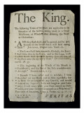 Broadsheet Discussing the Madness of King George Iii  1788