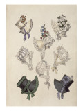 Day Bonnets  Fashion Plate from Ackermann's Repository of Arts